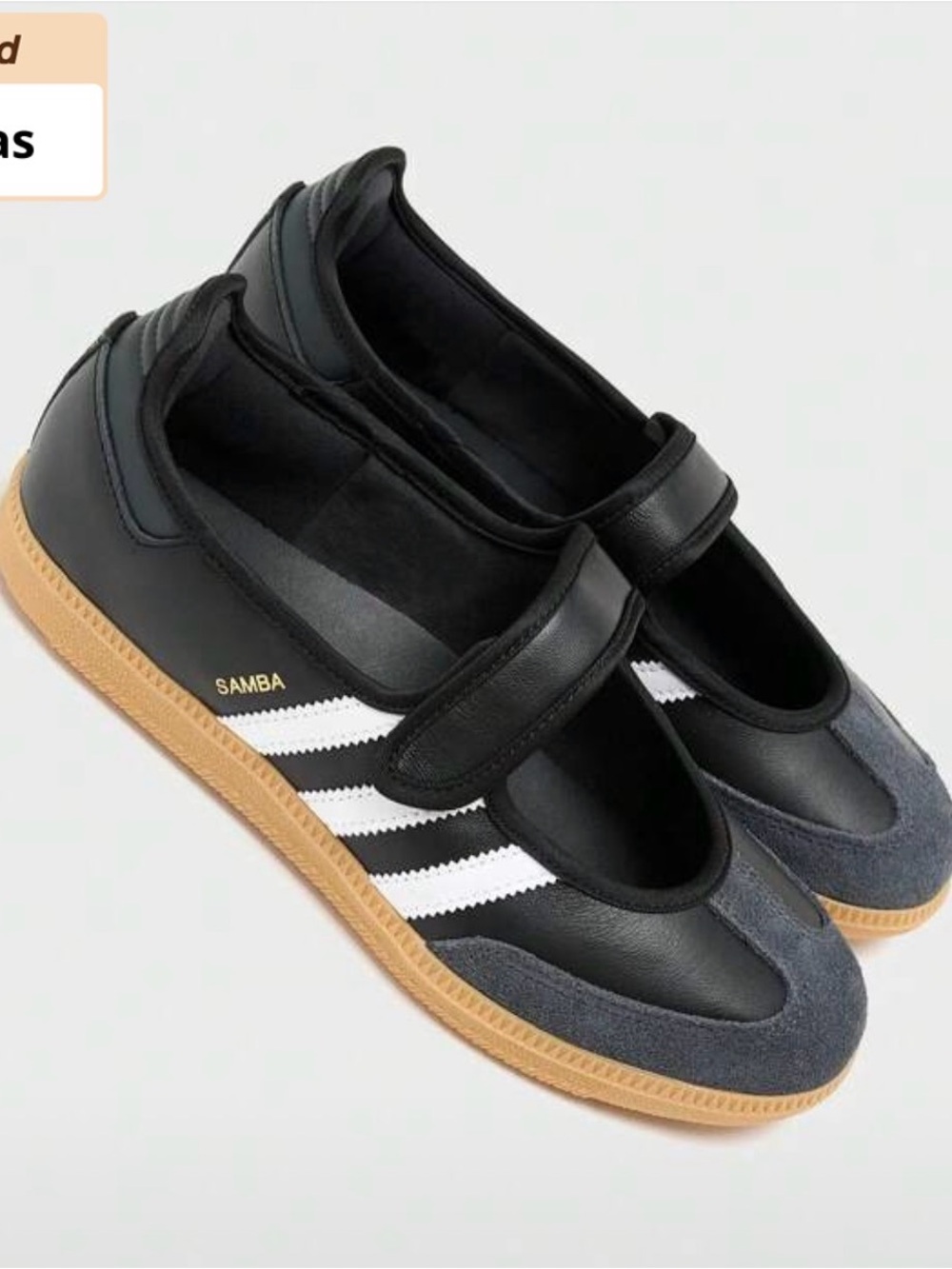 adidas Samba Mary Jane Shoes Black White Gum